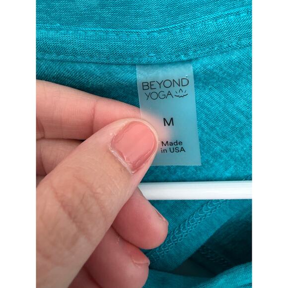Beyond Yoga Featherweight Open Space Pullover Peacock Blue Heather Medium - Picture 6 of 6